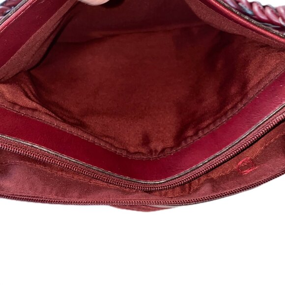 RELIC by Fossil Red Burgundy Leather Shoulder/Handbag Zipper Pockets NWT - Picture 12 of 14